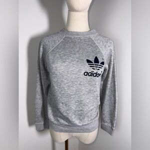 RARE 80s vintage ADIDAS logo fitted SWEATSHIRT small